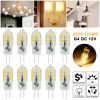 10pcs G4 12SMD Light Bulbs DC 12V Dimmable Warm White 2835 LED Replacment