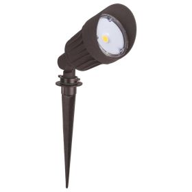 LED Landscaping Light | 10Watt | 800Lm | 3000K | Ground Stake Mount | Brown housing | Spot Light | Pack of 4