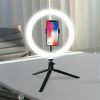 26CM 10 inch  4in1 Dimmable USB LED Ring Light Mirror Tripod Stand Phone Holder Fr Live Makeup