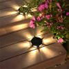 Solar Power Ground Lights Floor Decking Wall Fence Step Path Garden Lamp