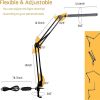 LED Desk Lamp Adjustable Swing Arm Lamp with Clamp Eye-Caring Reading Desk Light