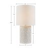 Embossed Floral Resin Table Lamp