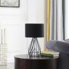 17.5" In Industrial Farm Metal Cage Black Table Lamp