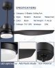 52 In Blade LED Standard Ceiling Fan with Remote Control, Matt black