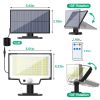 Solar Powered Flood Light Solar IP65 Waterproof Motion Sensor Wall Lamp with Remote 228 LED Beads Detachable Solar Panel 3 Lighting Mode