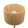 Thebae Solid Wood 21.3" Table Lamp with In-line Switch Control and Grass Made-Up Lampshade