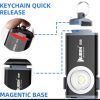 G2 mini flashlight key chain,5 modes small Led flashlight, EDC key chain brightest flashlight magnetic cap clip.Black