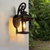 Large Outdoor Wall Sconce Lights with Clear Glass