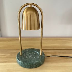 Bedroom Aromatherapy Melting Candle Lamp (Option: Golden green marble-AU)