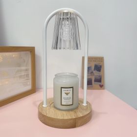 Bedroom Aromatherapy Melting Candle Lamp (Option: Mini Clear Light Round Wood-AU)