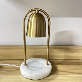 Bedroom Aromatherapy Melting Candle Lamp (Option: Golden white marble-EU)