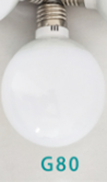 Milky White LED Glass Bulb Warm White Light Source (Option: G80-5W-Warm light)