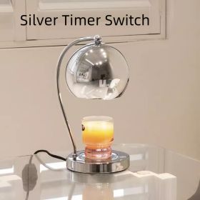 Dopamine Fragrance Lamp Wax Melting Lamp Bedroom Bedside Lamp Advanced Sense Ambience Light Gift Decoration Night Light (Option: Silver Dimmer Switch-JP)