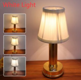 Led Rechargeable Desk Lamp Eye Protection Atmosphere (Option: White Light-Gold-USB)