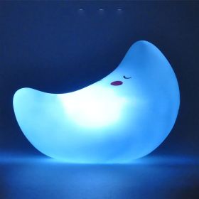 Luminous Toys, Children's Room LED Lights, Bedside Lamp Decorations, Enamel New Creative Gifts (Option: Moon Blue)