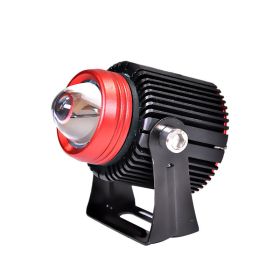 Small Steel Cannon LED Spotlight Motorcycle Lens Spotlight (Option: Red-Q2pcs)