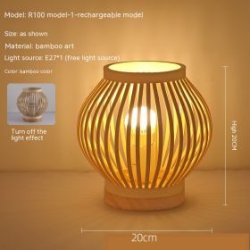 Japanese Atmosphere Retro Homestay Bedroom Bedside Lamp (Option: Without E27 Light Source-Without Bulb-R1001)