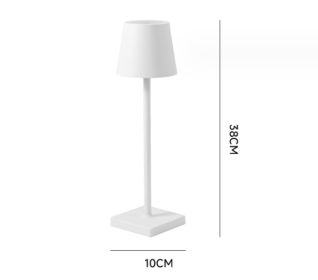 Aluminum LED Charging Table Lamp (Option: White-All aluminum)