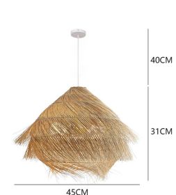 Rattan Art Chandelier In Restaurant And Tea House (Option: G 45cm)