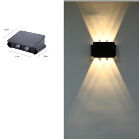 Solar Outdoor Corridor Waterproof Wall Lamp (Option: 6Tanks)