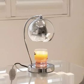 Dopamine Fragrance Lamp Wax Melting Lamp Bedroom Bedside Lamp Advanced Sense Ambience Light Gift Decoration Night Light (Option: Silver Timer Switch-UK)