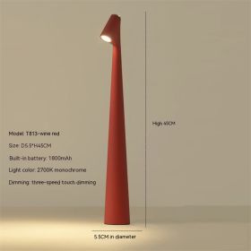 Table Lamp Bedroom Bedside Lamp Creative Living Room Study Lamp Top Touch Dimming Atmosphere Desktop Decoration Lamp (Option: Red-Large-1800MA)