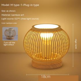 Japanese Atmosphere Retro Homestay Bedroom Bedside Lamp (Option: Without E27 Light Source-Without Bulb-M)