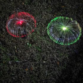 Solar Jellyfish Light Fiber Optic Courtyard Christmas Decoration (Option: Solar jellyfish light-2PCS)