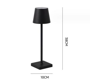 Aluminum LED Charging Table Lamp (Option: Black-All aluminum)