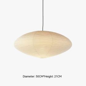 Ji Ji Feng Chandelier Wind Xuan Paper Lamp Bedroom Dining Room B & B Nokou Yong Lamp (Option: Three Colors-Flat Diameter 50CM)