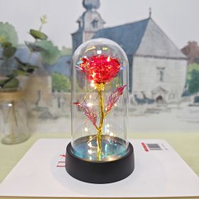 Glass Cover Small Night Lamp (Option: Red Warm Light)