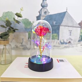 Glass Cover Small Night Lamp (Option: Red Colored Lights)