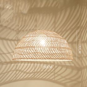 Rattan Art Chandelier In Restaurant And Tea House (Option: E 50cm)