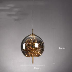 Creative Bedside Restaurant Small Chandelier (Option: Smoke Grey-B)