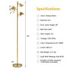 64" 3-Light LED Floor Lamp Reading Light for Living Room Bedroom