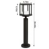 Outdoor Pathway LED Lights Lantern 23.6 IN IP44 Waterproof Garden Modern Landscape Lighting