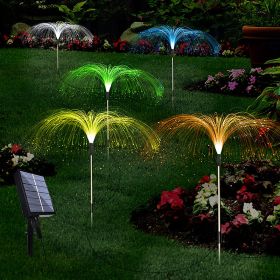 Solar Fiber LED Jellyfish Ground Light (Option: One for five colors)