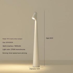 Table Lamp Bedroom Bedside Lamp Creative Living Room Study Lamp Top Touch Dimming Atmosphere Desktop Decoration Lamp (Option: Matte-Small-1800MA)