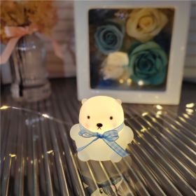 Cartoon Luminous Night Market Stall Led Small Night Lamp Christmas Gift (Option: Little Bear Blue)