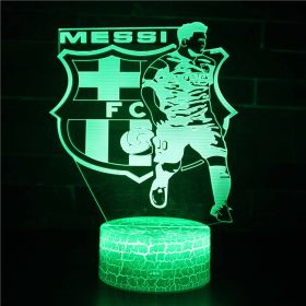 Led Small Night Lamp Football Player Colorful Touch Ambience Light (Option: Crack Base Touch Timing-ZB 420)