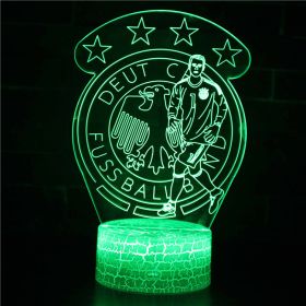 Led Small Night Lamp Football Player Colorful Touch Ambience Light (Option: Crack Base Touch Timing-ZB 412)